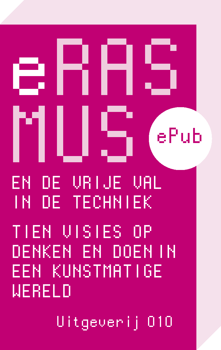 Boekomslag Nederlandse editie, epub, 'Erasmus en de vrije val in de techniek'